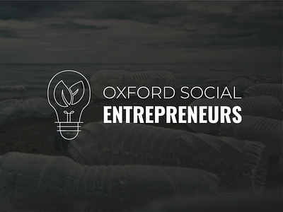 Oxford Social Entrepreneurs Logo black white growth icon idea ideation light bulb lineart logo logodesign social entrepreneurship social impact