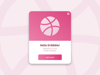 Hello Dribbble! app design minimal type typography ui ux vector web website