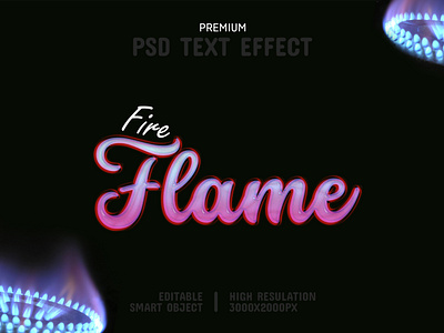 Fire Flame-PSD Text Effect Template 🔥