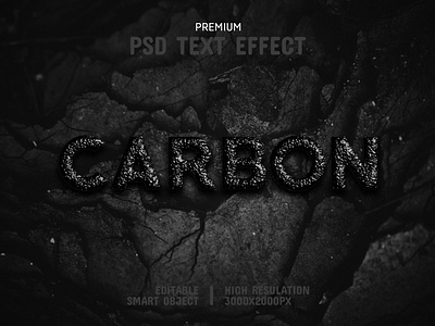 Carbon-PSD Text Effect Template 🎨