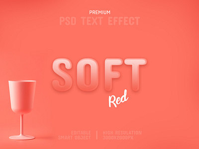 Soft Red-PSD Text Effect Template 🏮