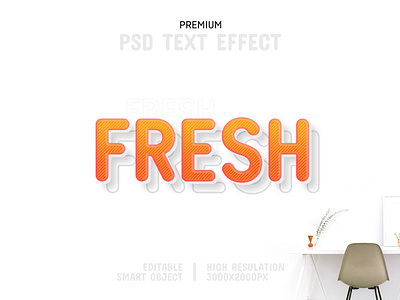 Fresh-PSD Text Effect Template 🎨
