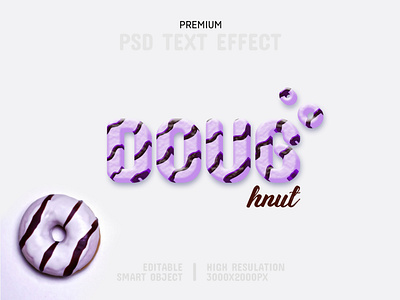 Doughnut-PSD Text Effect Template 🍩