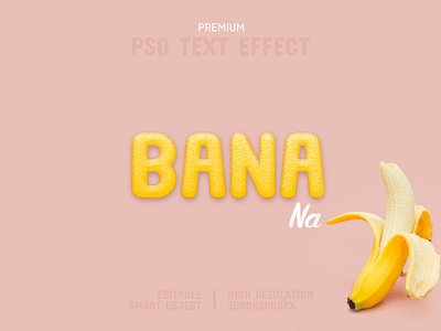 Banana-PSD Text Effect Template 🍌 template