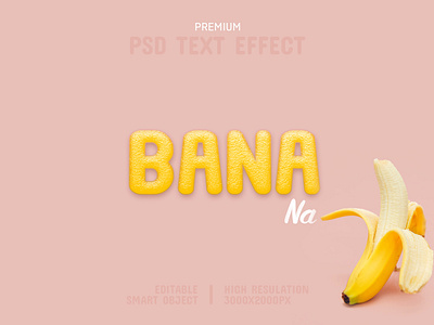 Banana-PSD Text Effect Template 🍌