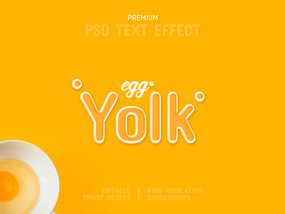 Egg Yolk-PSD Text Effect Template 🍳 template