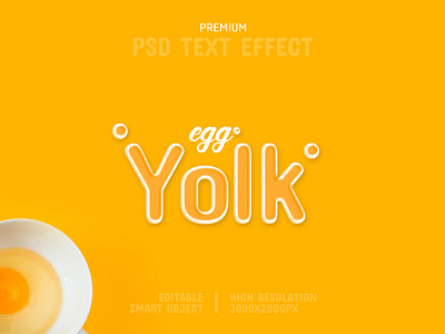 Egg Yolk-PSD Text Effect Template 🍳