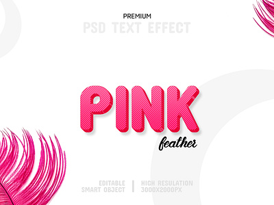 Pink Father-PSD Text Effect Template 🌸 clean creative font mockup graphic design psd mockup template text effect typography