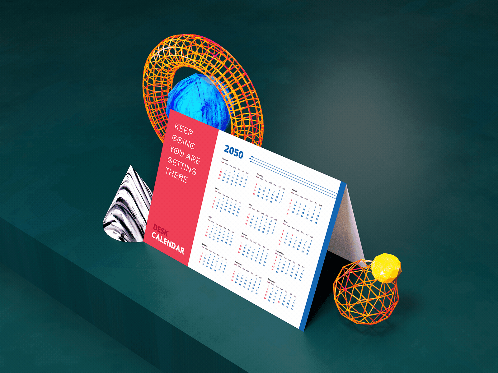 Desk Calendar PSD Mockup Template by Pixeliota on Dribbble