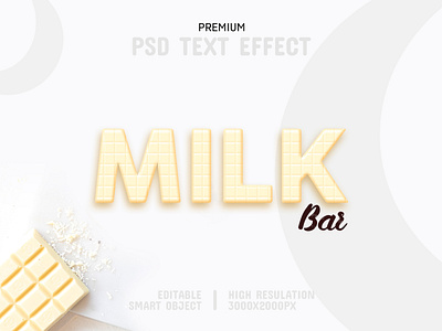 Milk Bar-PSD Text Effect Template 🥛