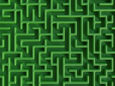 3d Maze with green grass 🌿