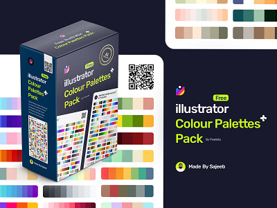 Free illustrator Colour Palettes+ Pack 🎨 branding color generator color mixer color picker color wheel colour palettes free graphic design illustrator logo ui