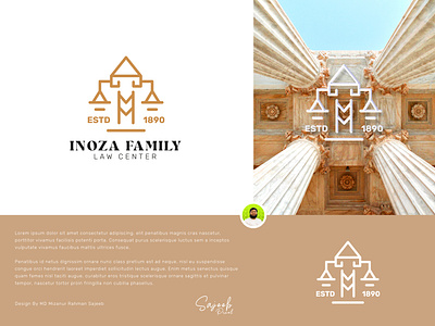 INOZA Family | Law Center Logo Design branding brandmark graphic design icon identity illustration logo logomark vector