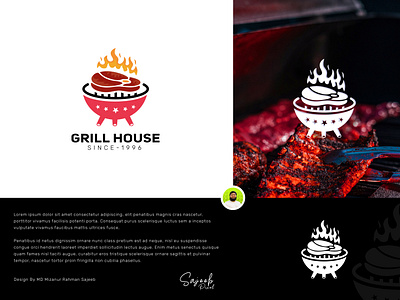 Grill House Logo And Branding Design