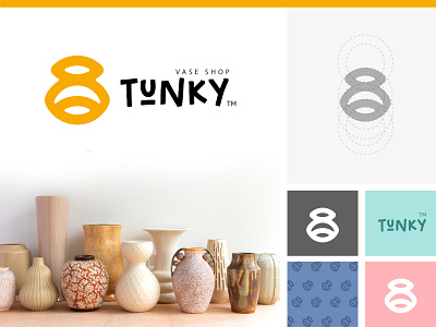 Tunky™ | Vase Shop Logo Design