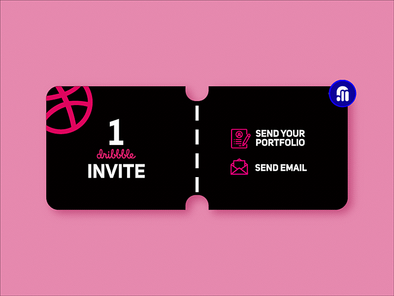 1 Dribbble Invitation 🏀 ball balloon contest designer dribble invite gift give giveaway invitation invite play player