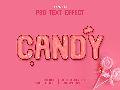 Glossy Candy Text Effect Template 🍭