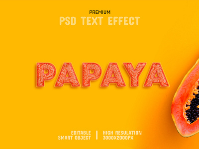 Papaya-PSD Text Effect Template 🍈