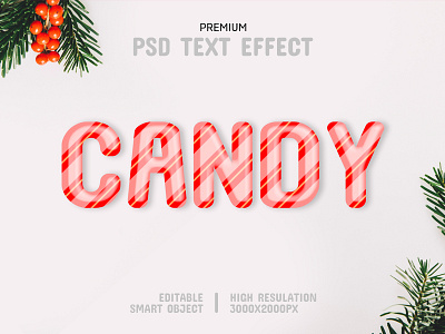 Candy-PSD Text Effect Template 🍭 candy corn perfect