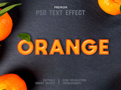 Orange-PSD Text Effect Template 🍊