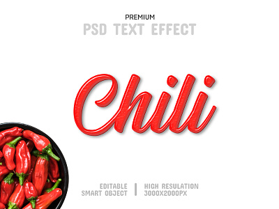 Red Chili-PSD Text Effect Template 🌶️