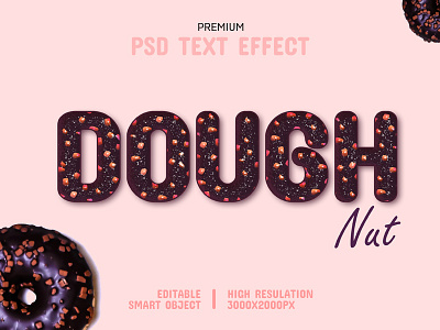 Doughnut-PSD Text Effect Template 🍩