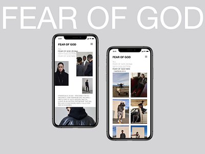 E-commerce, FEAR OF GOD app ecommerce fashion product design ux ux design uxui