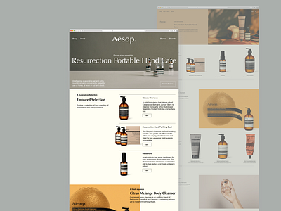 Aesop Landing Page Redesign aesop ecommerce product design redesign redesign concept ui ux website