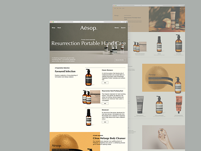 Aesop Landing Page Redesign