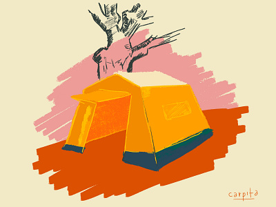 Holiday Tent carpa carpita characterdesign design fyp holidays illustration illustrations illustrator ilustracion tent trend trendy trip vacation