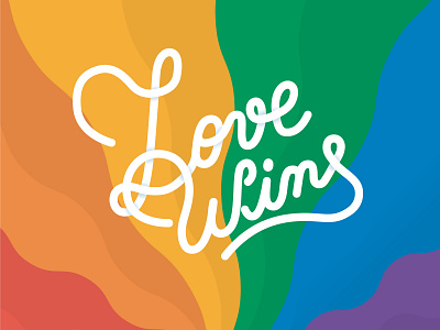 Love Wins gay hand lettering handlettering illustration lgbt love love wins monoline typography