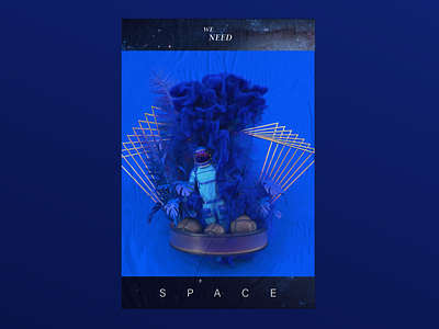 We Need Space 3d art art blue c4d cinema4d design design art illustration minimal octane poster smoke