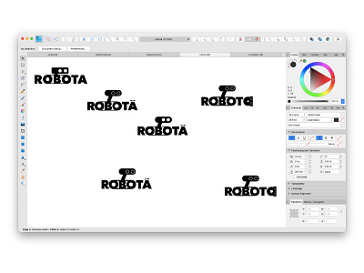 ROBOTA variants affinity designer branding logo robot vector