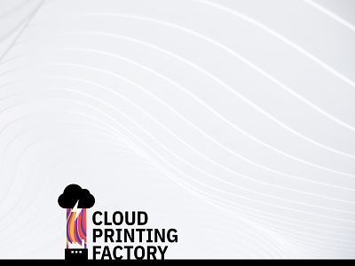 Cloud Printing Factory branding fonts graphic design illustration