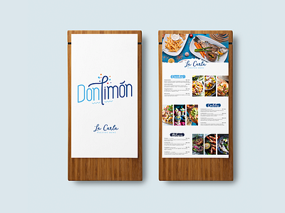 Don Limón – Menu blue branding identity lettering logo ocean seafood visual