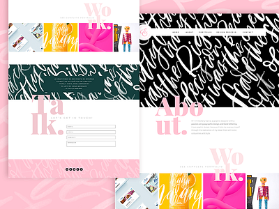 Estefany García | Web Design interface lettering pink ui ux visual identity web design website