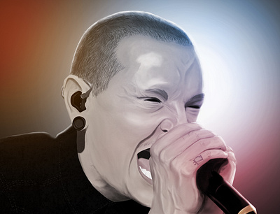 Portrait | Chester Bennington chester design digital art graphic design illustration painting portrait portrait art vector