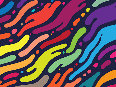 Ocean Floor abstract art color design illustration