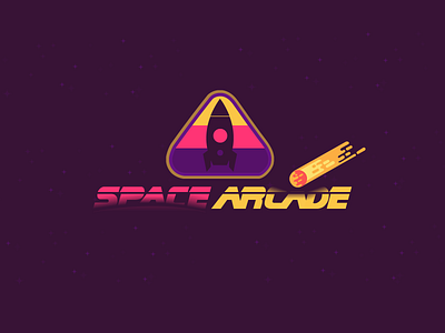 Arcade Logo | Daily Logo Challenge Day 50 arcade branding dailylogochallenge design games logo outer space planets retro space video games