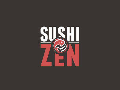 Sushi Zen Logo | 30 Day Logo Challenge Day 5 30daylogochallenge branding design fish logo logocore restaurant sushi zen