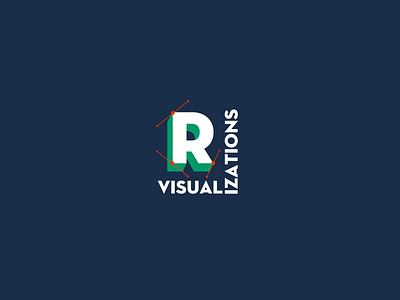 R Visualizations Logo | 30 Day Logo Challenge Day 7 30daylogochallenge 3d architecture branding design engineering logo single letter visualizations