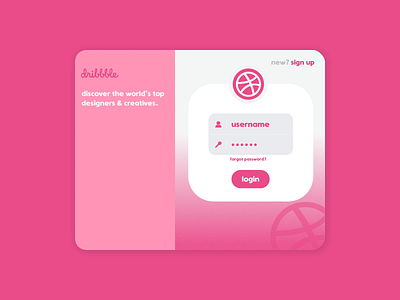 Dribbble Login Screen Redesign | Weekly Warm-Up app design dribbble dribbbleweeklywarmup gui login login screen signin site ui vector visual design