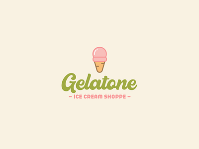 30DaysofLogos Challenge Day 18 - Ice Cream Shop 30daysoflogos branding cone design gelato ice cream shop icecream logo shop sweet treat