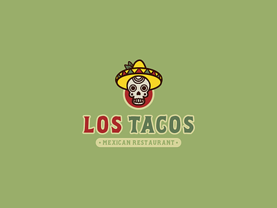 30DaysofLogos Challenge Day 25 - Mexican Restaurant 30daysoflogos branding calaca design logo lostacos mexican restaurant tacos