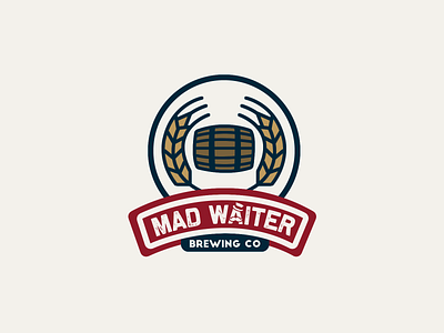 30DaysofLogos Challenge Day 2 - Brewing Company 30daysoflogos barrel beer branding brewery brewing company design graphic label logo mad waiter