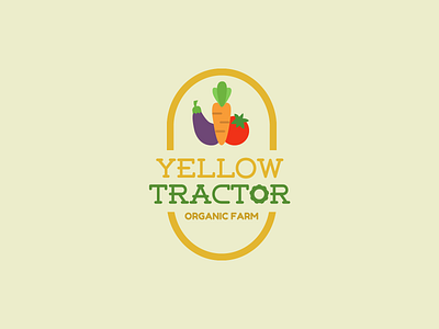 30DaysofLogos Challenge Day 8 - Organic Farm 30daysoflogos branding design farm fresh logo organic produce tractor vegetables yellow
