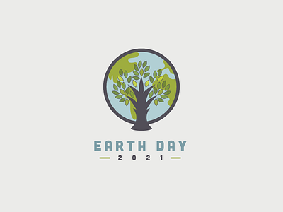 Earth Day 2021 | Dribbble Weekly Warm-Up 2021 day design dribbbleweeklywarmup earth earthday graphic logo planet tree