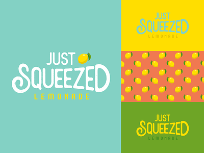 Just Squeezed Lemonade | Weekly Warm-Up branding design dribbbleweeklywarmup just lemon lemonade lemons logo pattern squeezed