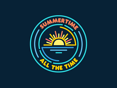 Summertime Badge | Dribbble Weekly Warm-Up