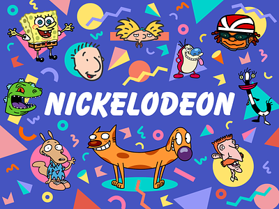 90s Nickelodeon Nostalgia | Dribbble Weekly Warm-Up 90s animation cartoon catdog doug dribbbleweeklywarmup heyarnold nick nickelodeon nicktoons nigel nostalgia reptar rocketpower rocko rugrats spongebob stimpy thornberry vector